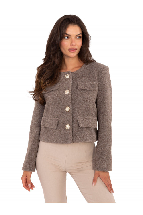 Švarkas, tamsiai smėlio spalvos