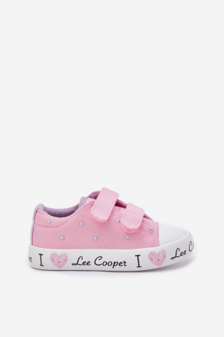 Lee Cooper mergaitiški sportbačiai su Velcro juostele LCW-25-02-3265K rožiniai