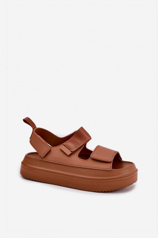 „Nitepira Camel“ moteriškos platforminės basutės su velcro užsegimu 2