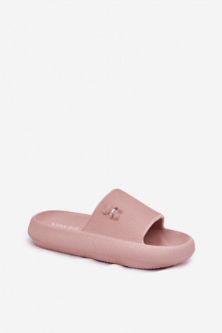 Moteriškos putplasčio šlepetės ant platformos su meškiuku Vinceza 75210 Pink 2