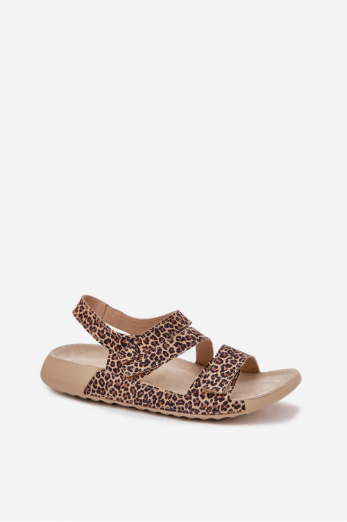 „Zazoo K1004“ leopardo rašto odinės moteriškos basutės
