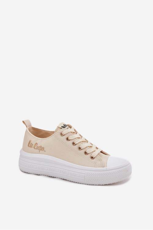 Lee Cooper moteriški sportbačiai su platforma LCW-24-44-2464L smėlio spalvos