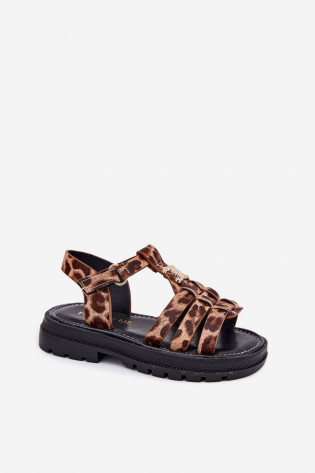 Serina mergaičių leopardo rašto basutės