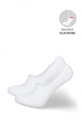 Moteriškos medvilninės mikrokulkšnies kojinės, paprastos, baltos
