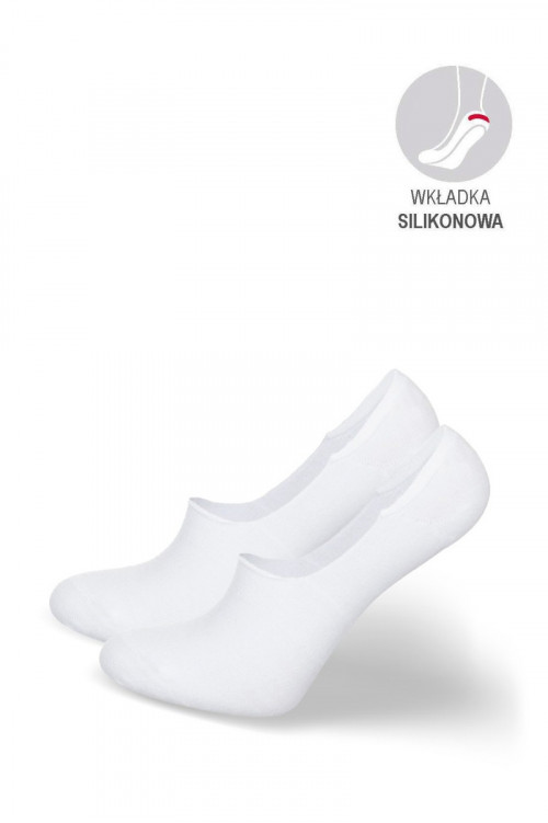 Moteriškos medvilninės mikrokulkšnies kojinės, paprastos, baltos