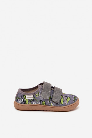 Barefoot berniukiškos šlepetės su Miles Graphic Gray Saphira