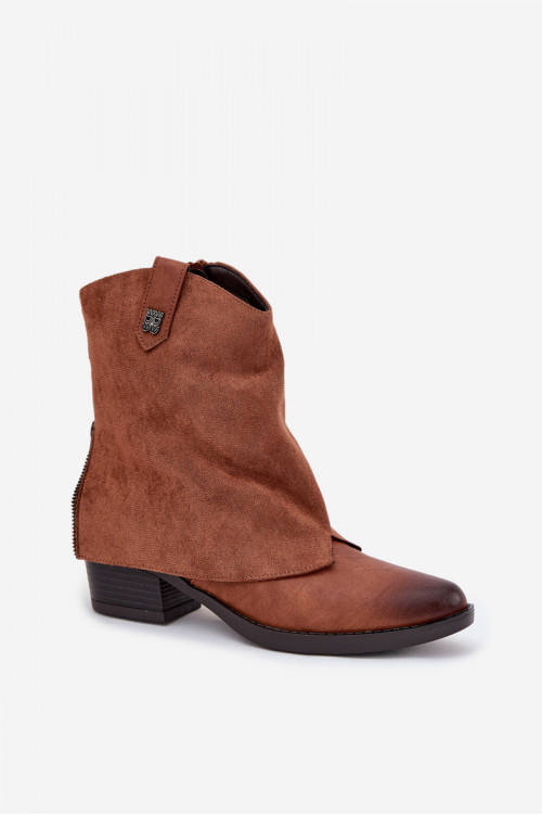 „Sylvette Camel“ izoliuoti kulniuko kaubojaus batai