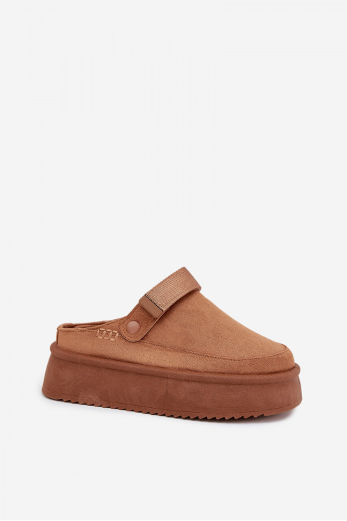 Jorielle Camel moteriški platforminiai sniego batai su Velcro užsegimu