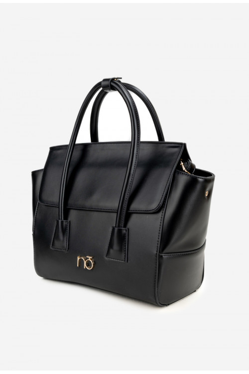 NOBO BAG5810-020 juodas medžiaginis krepšys