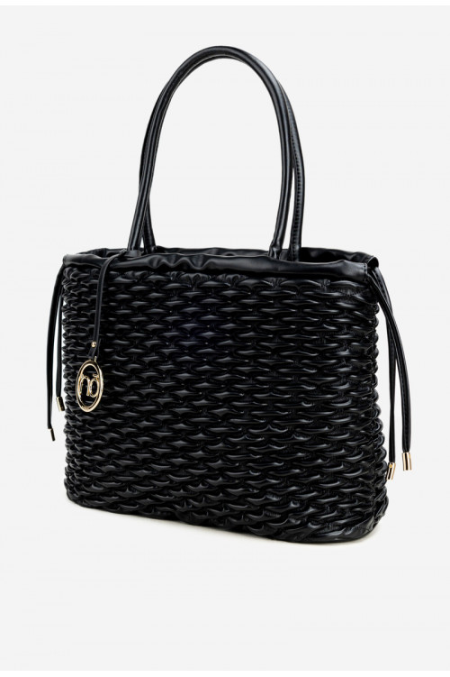 NOBO BAG5940-020 pirkinių krepšys, juodas