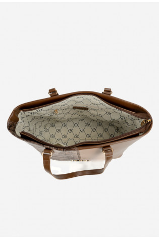 NOBO BAG5740-M17 gyvūnų rašto pirkinių krepšys rudas 2