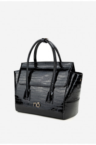 Lakuotos odos bagažinės krepšys su įspaudu NOBO BAG5810-M20 juodas