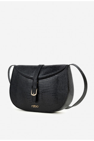 NOBO BAG5780-M20 juodas reljefinis krepšys per petį