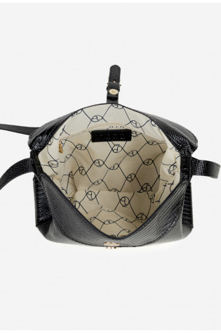 NOBO BAG5780-M20 juodas reljefinis krepšys per petį 2