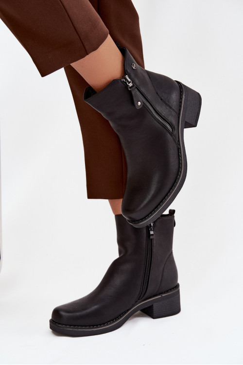 Moteriški pašiltinti aulinukai iki kulkšnių juodi Kalivana