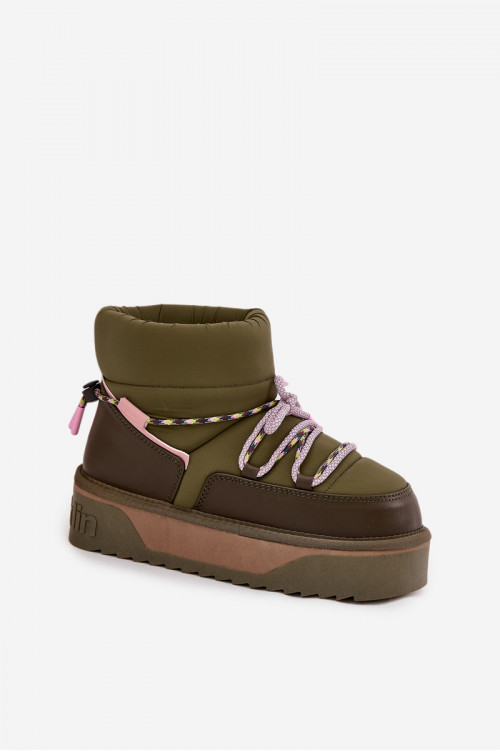 D. Franklin DFSH371015 chaki spalvos platforminiai sniego batai