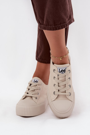 Moteriški platforminiai sportbačiai LEE ISLA C WOMEN LOW 50253001.35E smėlio spalvos