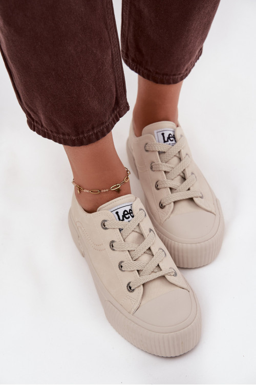 Moteriški platforminiai sportbačiai LEE ISLA C WOMEN LOW 50253001.35E smėlio spalvos