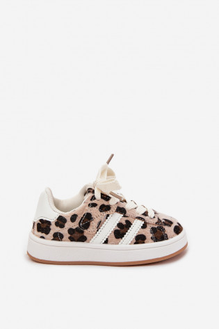 Vaikiški sportbačiai leopardo rašto, smėlio spalvos, „Amelle“ 2