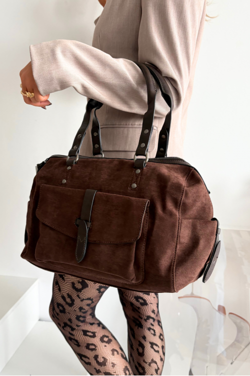 Šokoladinis Gressa Eco-Suede maišelis