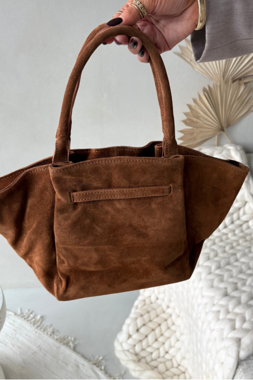 Orselle Camel spalvos zomšos odos rankinė