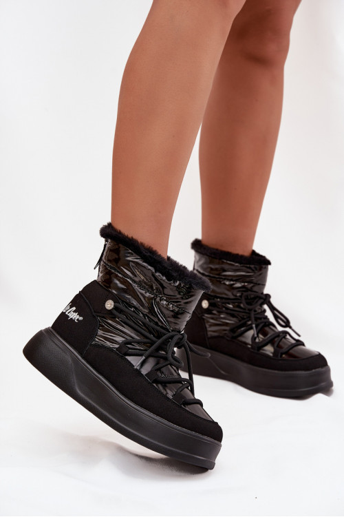 Lee Cooper moteriški platforminiai sniego batai LCJ-25-03-3814 juodi