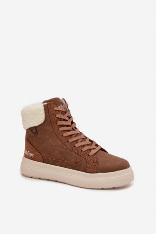 Lee Cooper moteriški žieminiai batai su avikailio pamušalu LCJ-25-01-3735 rudi 2