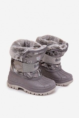Lee Cooper LCJ-25-10-3788 pilki vaikiški sniego batai su kailiu ir lipnia juosta 2