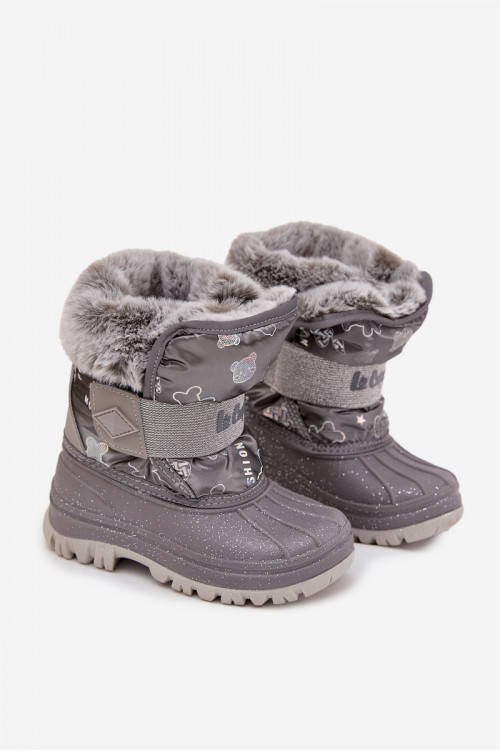 Lee Cooper LCJ-25-10-3788 pilki vaikiški sniego batai su kailiu ir lipnia juosta
