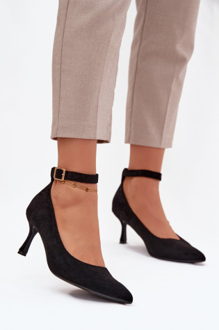 Juodi „Devoria Eco Suede“ bateliai