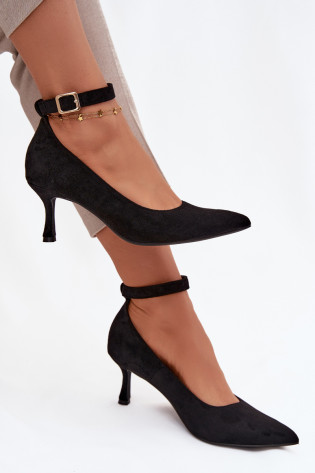 Juodi „Devoria Eco Suede“ bateliai