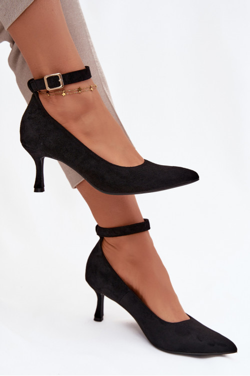 Juodi „Devoria Eco Suede“ bateliai