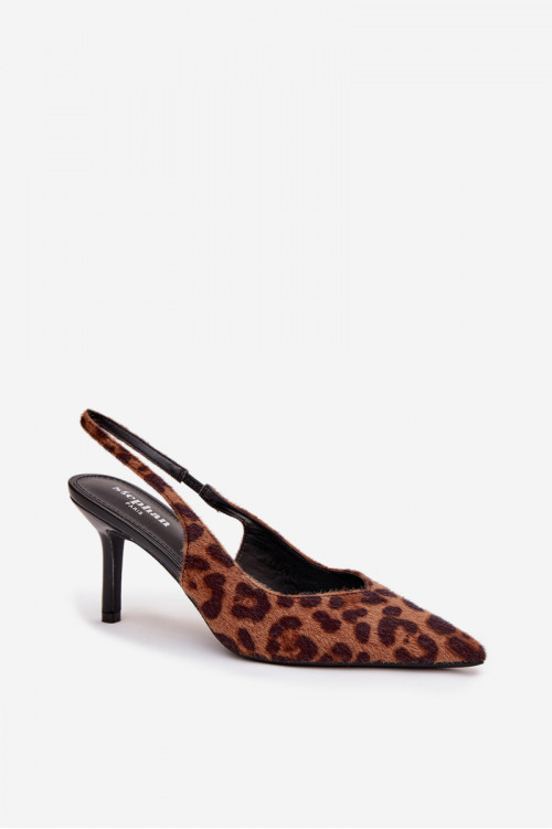 „Phelia“ leopardo rašto stileto bateliai