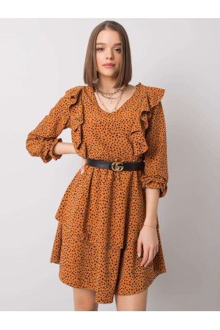 Suknelė-WN-SK-R824.68-šviesiai ruda