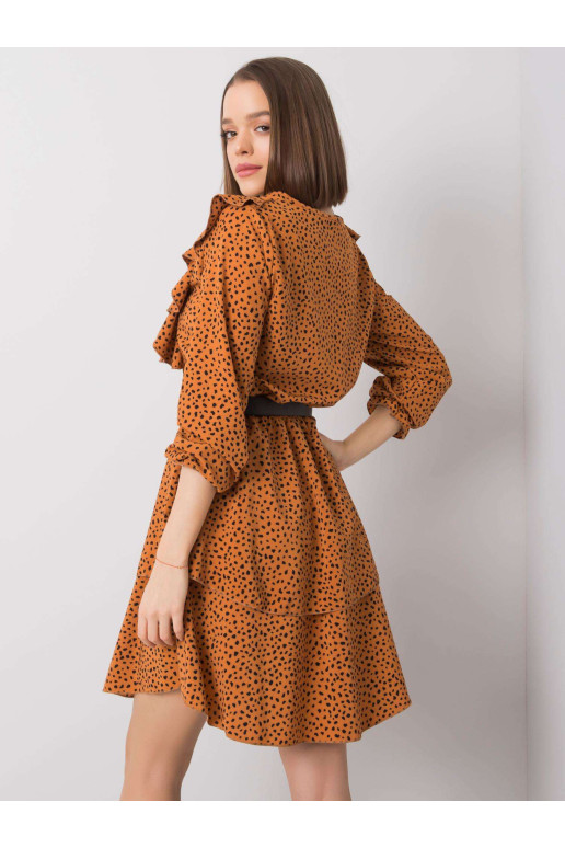 Suknelė-WN-SK-R824.68-šviesiai ruda
