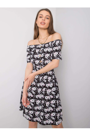Suknelė-D73771M30244B-juoda ir balta