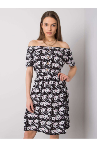 Suknelė-D73771M30244B-juoda ir balta 2