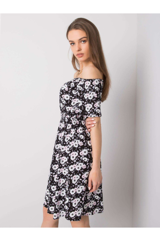 Suknelė-D73771M30244B-juoda ir balta
