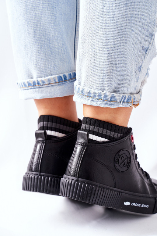 Moteriški sportbačiai Cross Jeans High Black...