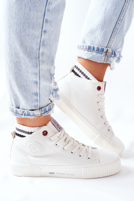Moteriški sportbačiai Cross Jeans High White...