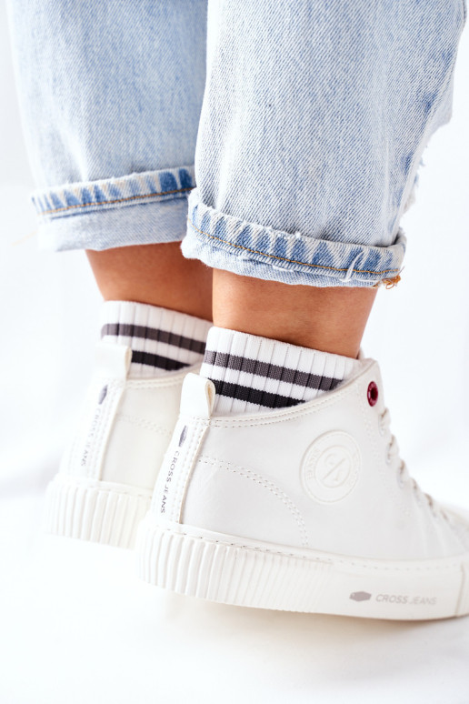 Moteriški sportbačiai Cross Jeans High White...