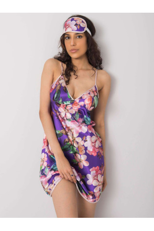 Naktiniai marškiniai-BR-KN-1036-tamsiai violetinė 2