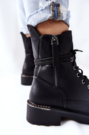 Aukšti batai Workers With Sliders Black Maisa 2