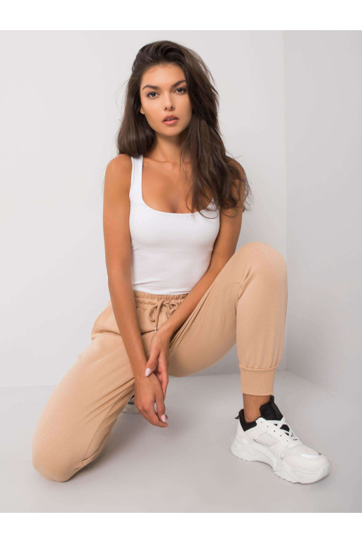 Sportinės kelnės-FA-DR-6388-1,91-smėlio spalvos