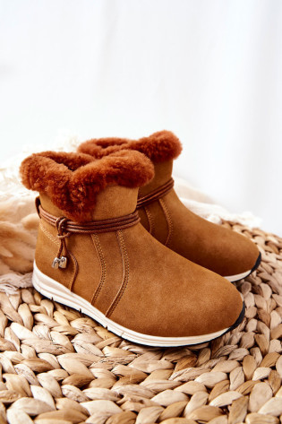 Vaikiški sniego batai su kailiu Big Star BB374058BS Camel
