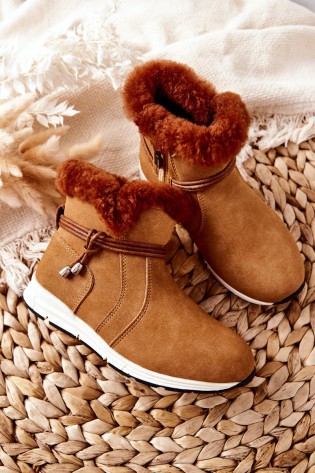Vaikiški sniego batai su kailiu Big Star BB374058BS Camel