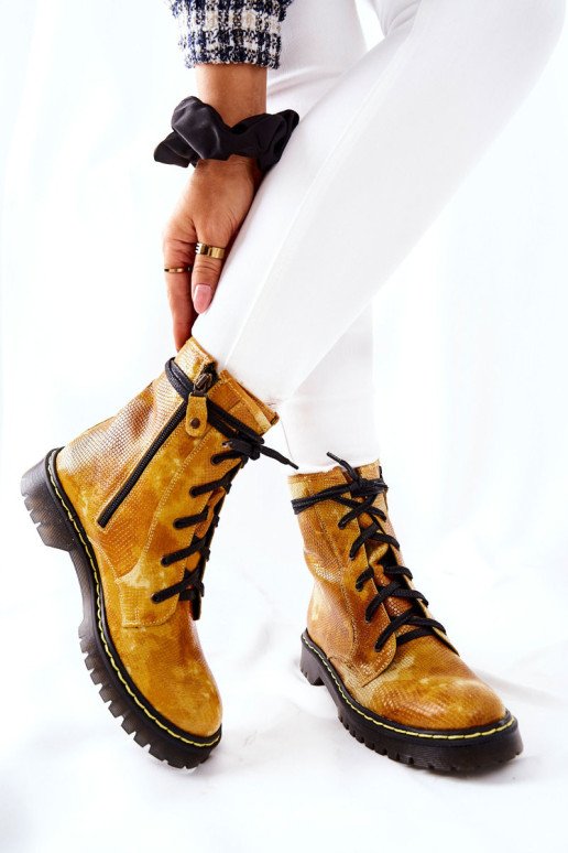 Moteriški auliniai batai Maciejka Yellow 01609-47