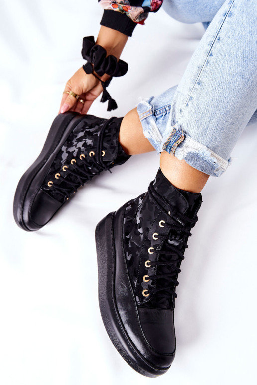 Sportiniai odiniai batai Lewski 3034 Black Moro