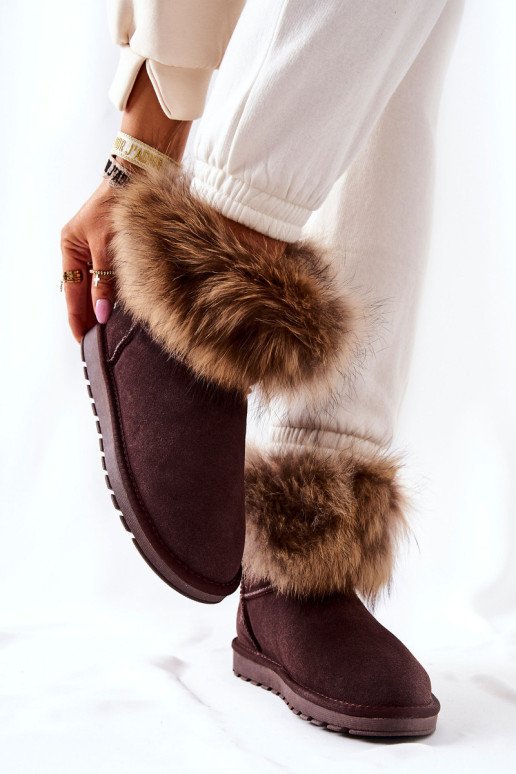 Moteriški odiniai sniego batai su Eko Fur Brown Alexa