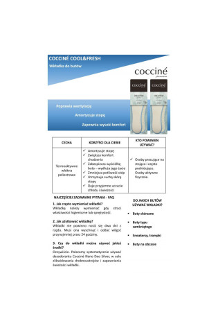 Coccine Thermoactive Cool Fresh Dry vidpadžiai pėdoms 2